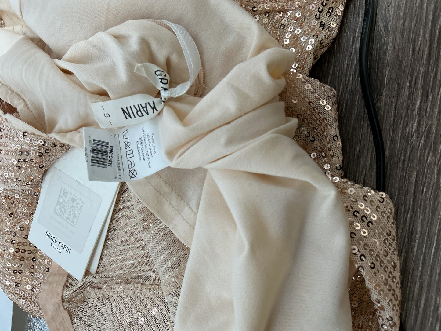 Grace Karin Gold Sequin Long Dress Size S