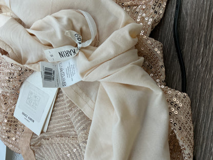 Grace Karin Gold Sequin Long Dress Size S