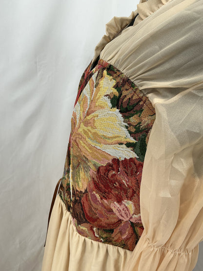 Long Sleeves Yellow Dress Size L