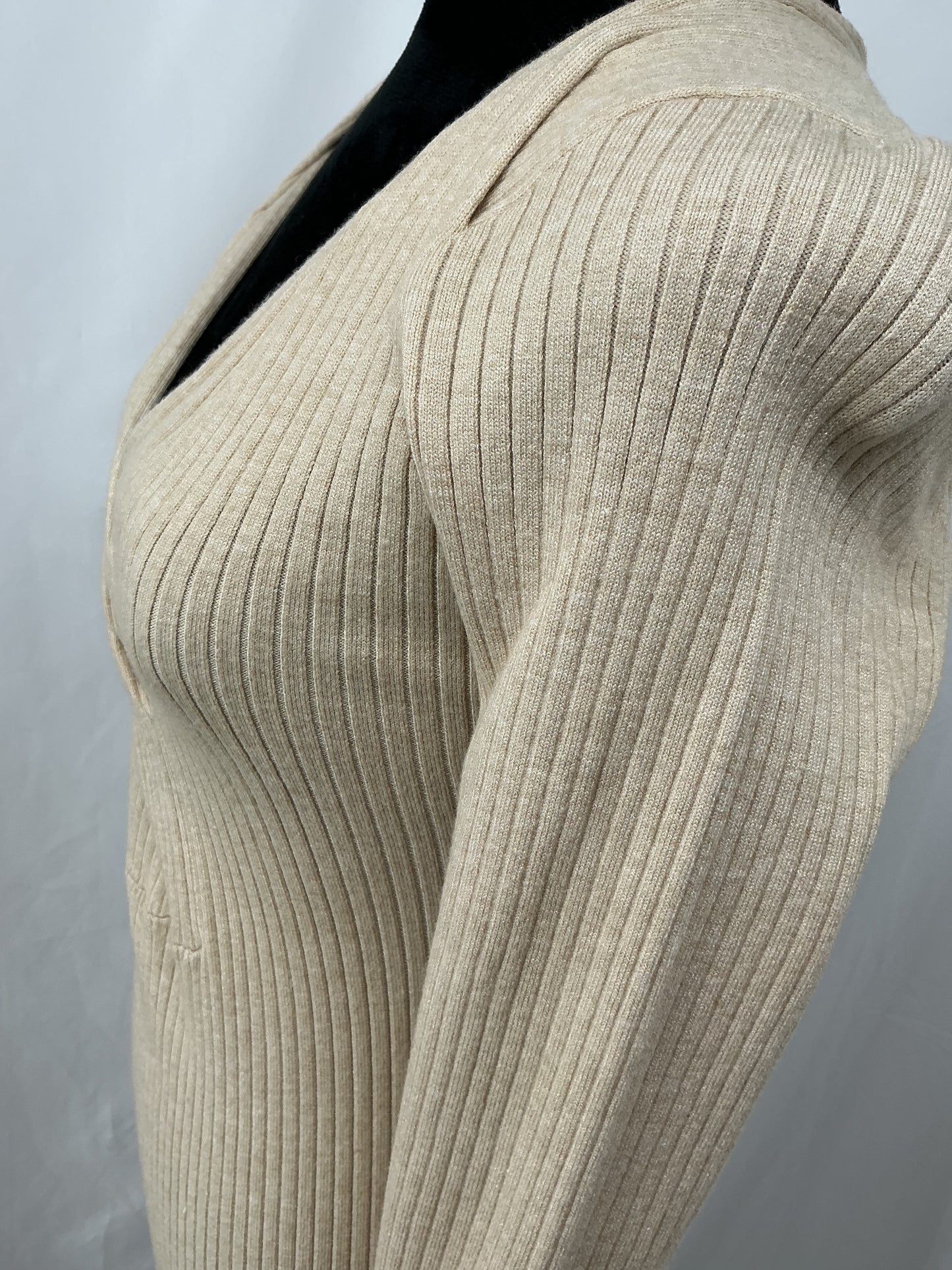 Beige Long Sleeves Dress Size M