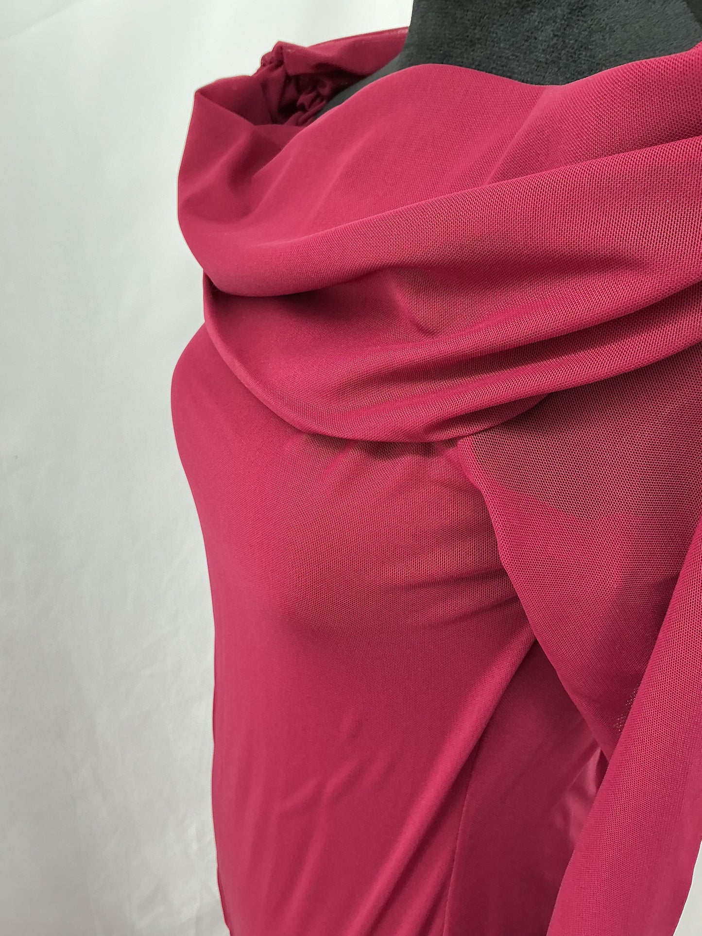 Burgundy Long-Sleeve Long Dress Size L