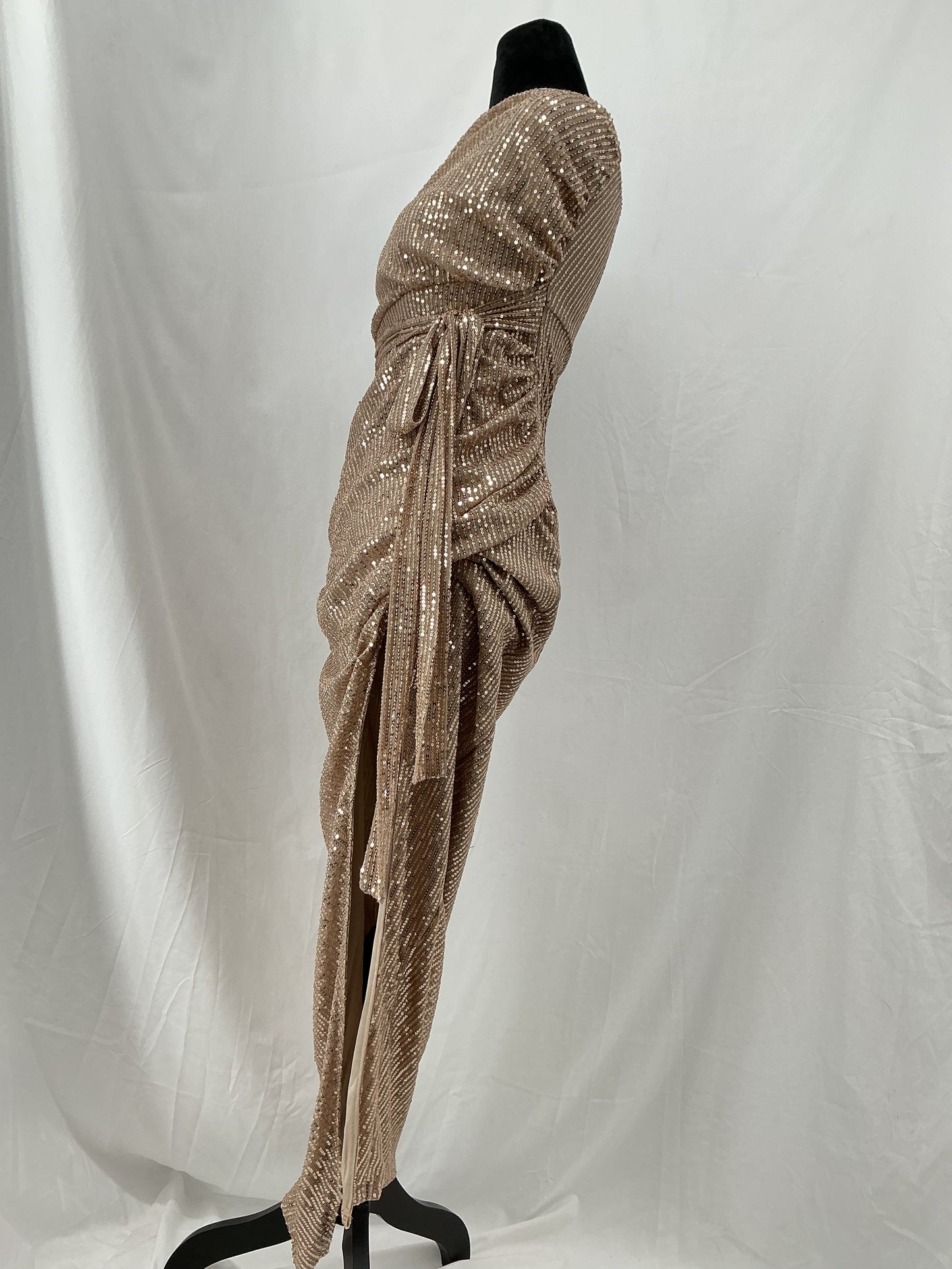 Gold Sequin Long Dress Size S