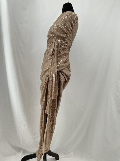 Gold Sequin Long Dress Size S