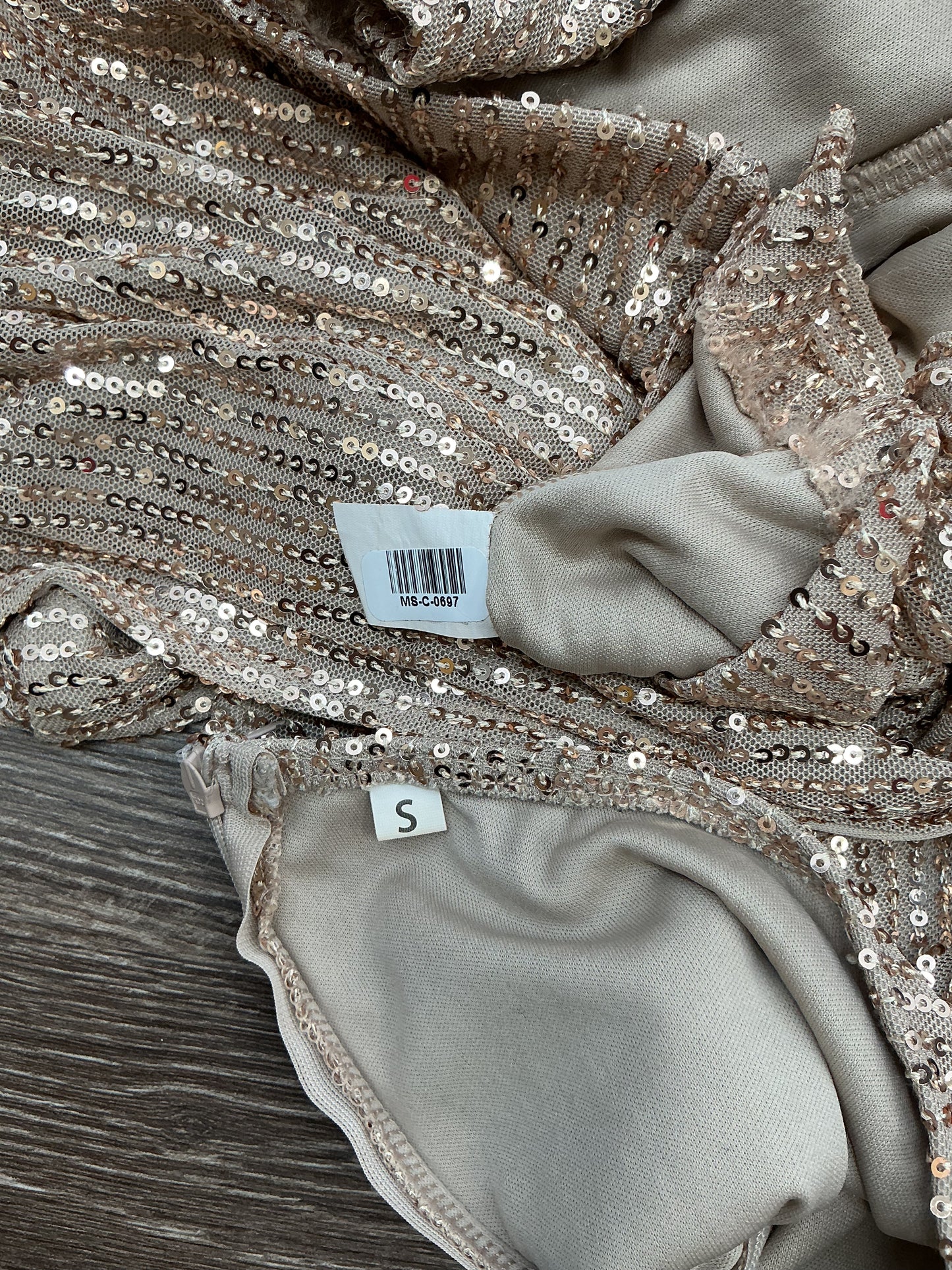 Gold Sequin Long Dress Size S