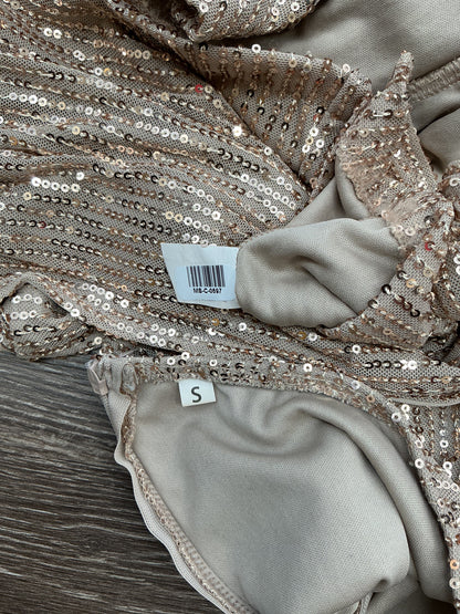 Gold Sequin Long Dress Size S