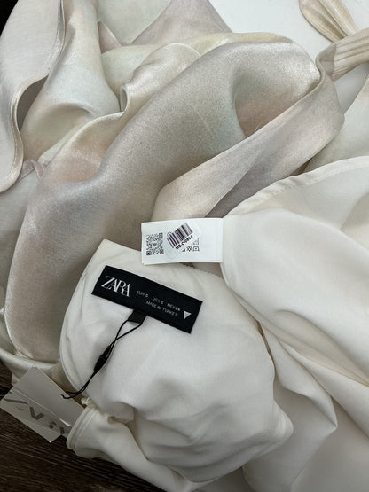ZARA White Long Dress Size S
