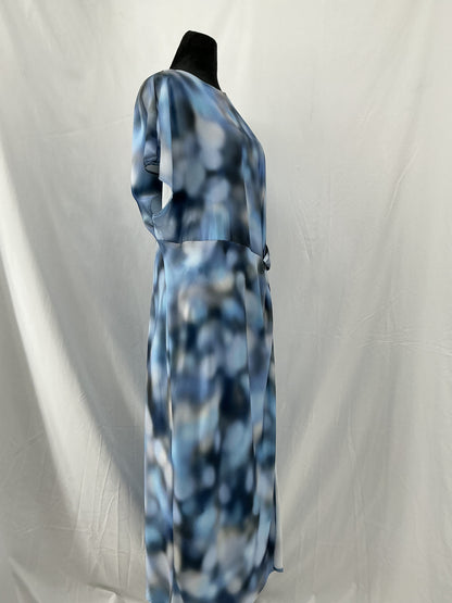 ZARA Blue Abstract Dress Size XL