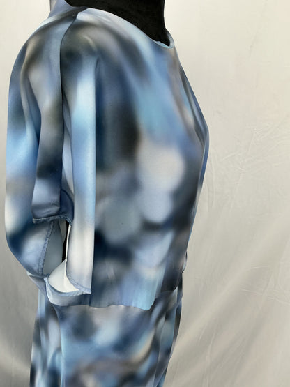 ZARA Blue Abstract Dress Size XL