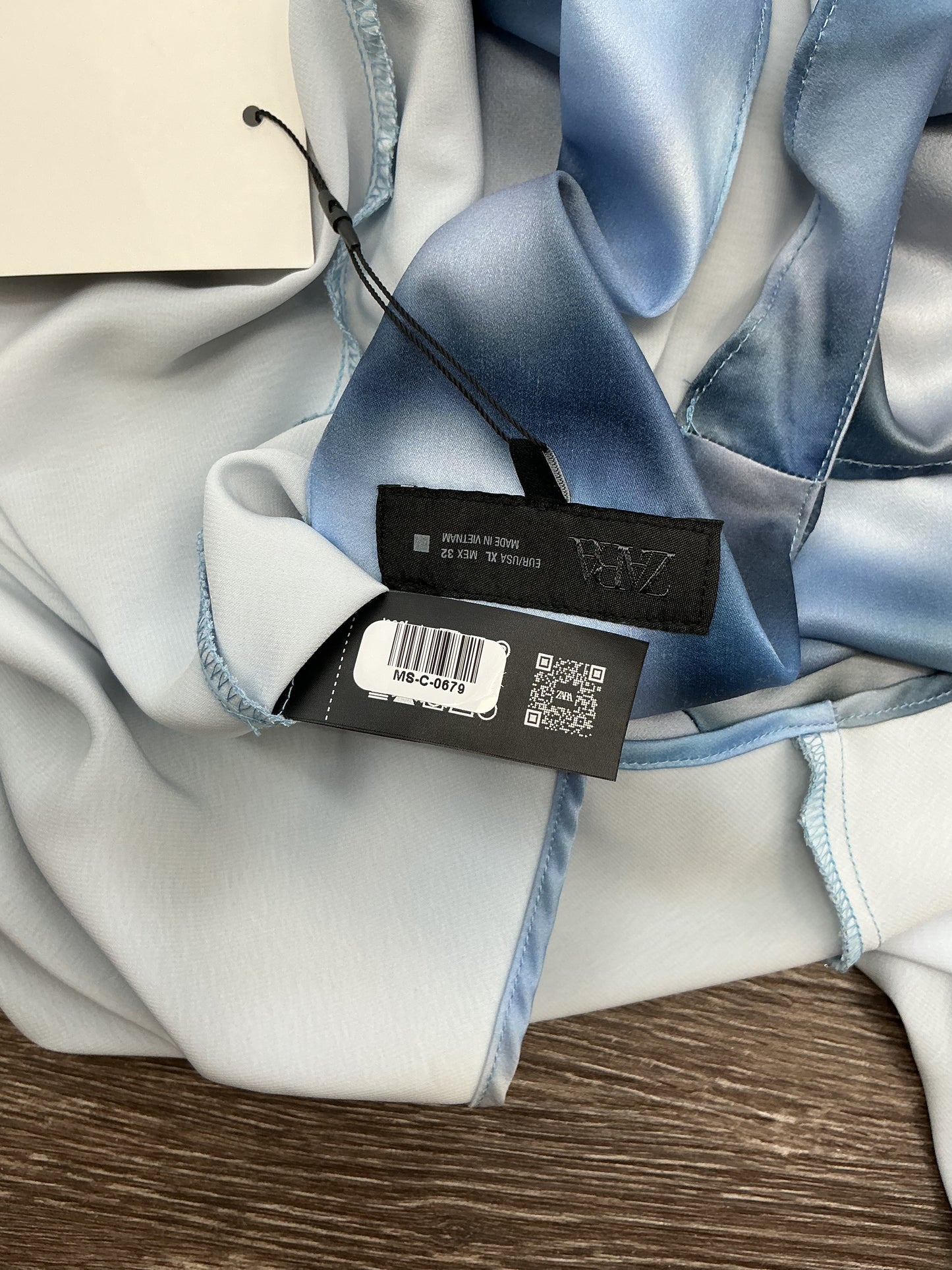 ZARA Blue Abstract Dress Size XL