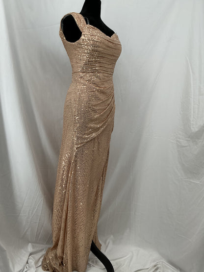 Gold Sequin Long Dress Size Unknown