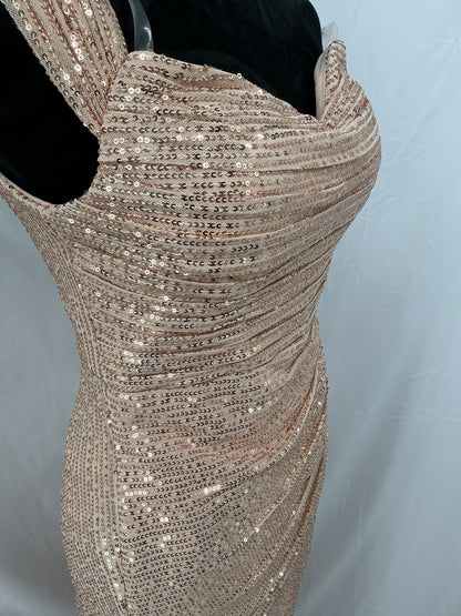 Gold Sequin Long Dress Size Unknown