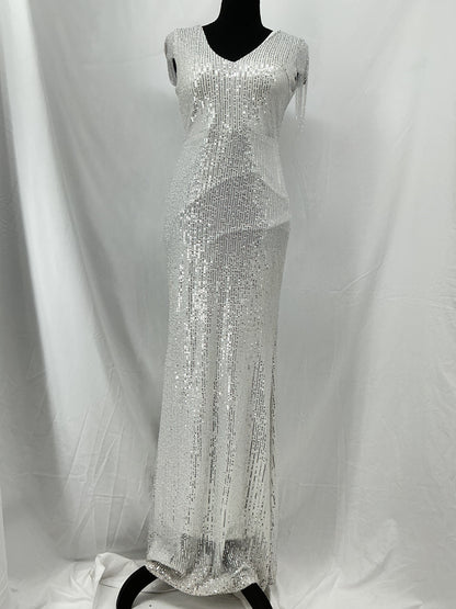 Silver Sequin Dress Size S