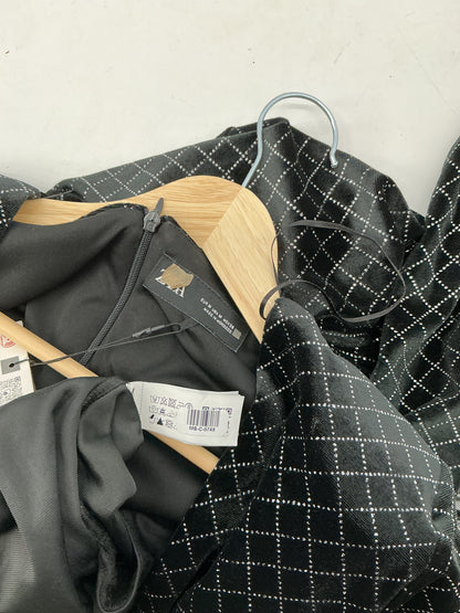 ZARA Black Patterned Dress Size M