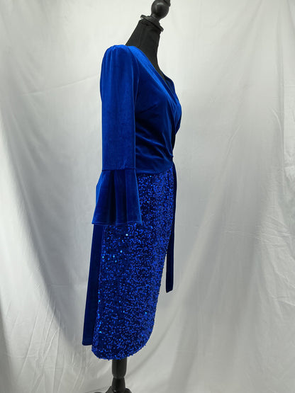 Blue Sequin Dress size M