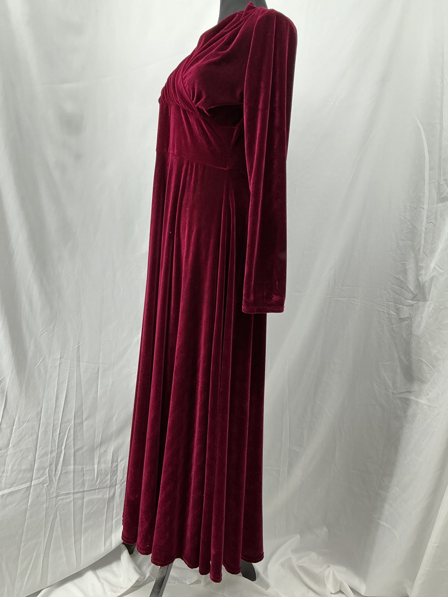Maroon Velvet Dress size M