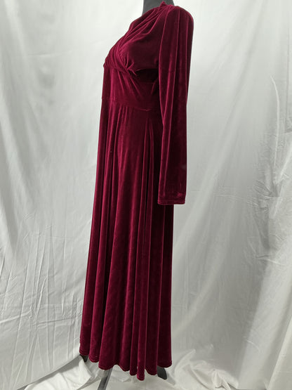 Maroon Velvet Dress size M