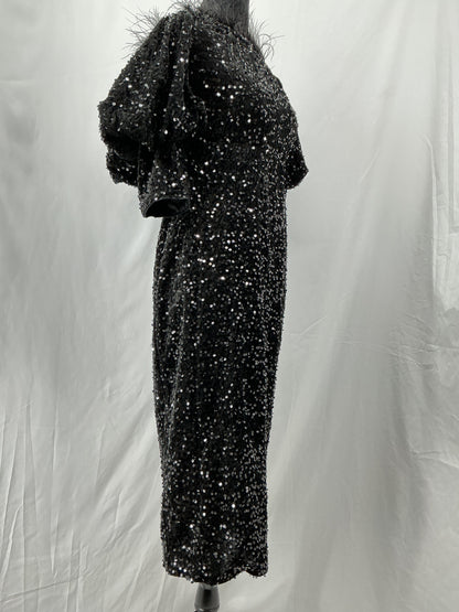 Black Sequin Dress Size M