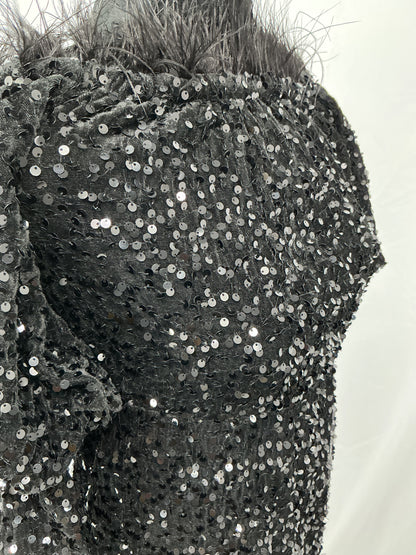 Black Sequin Dress Size M