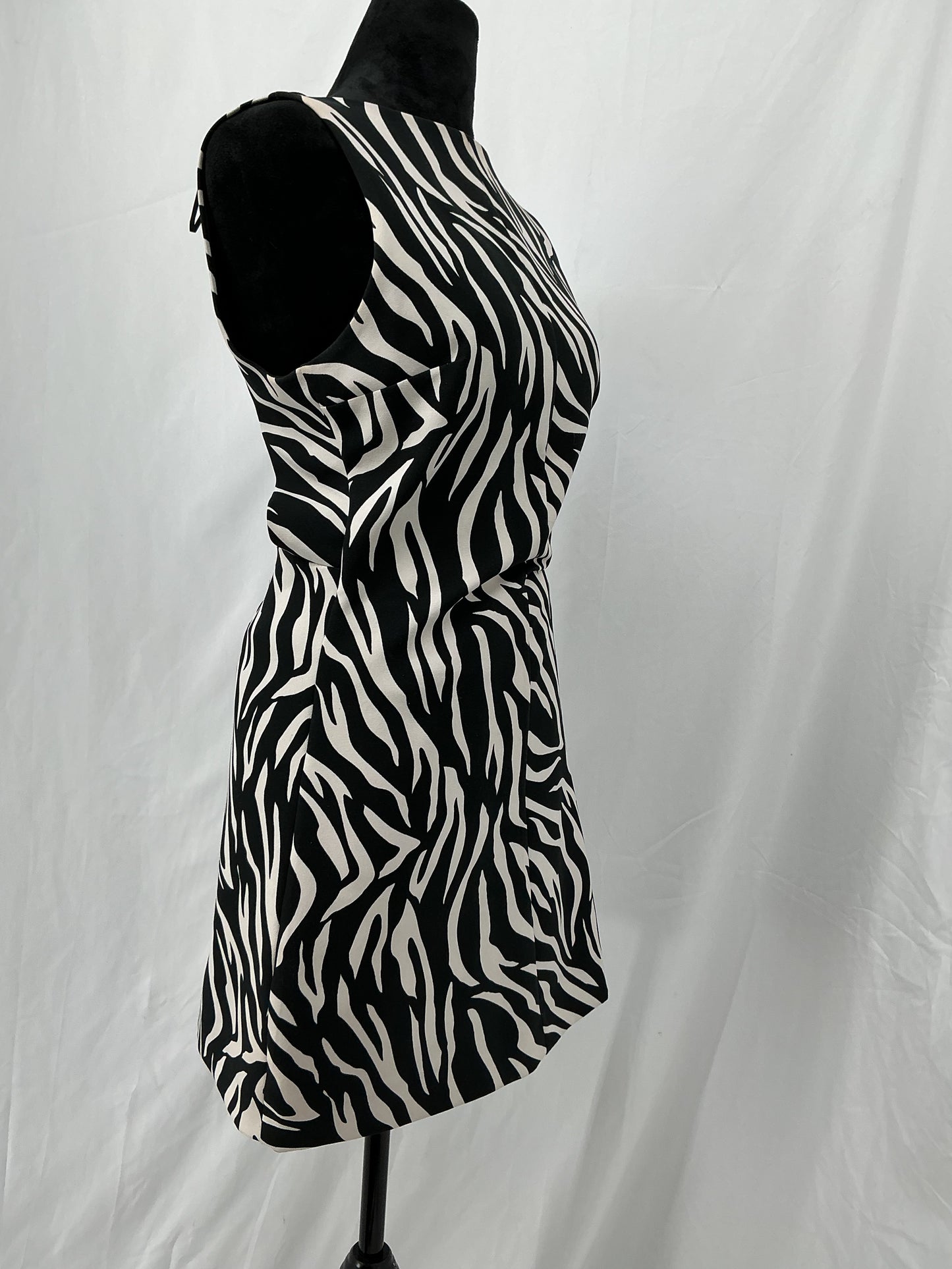 ZARA Black and White Zebra Style Dress Size S