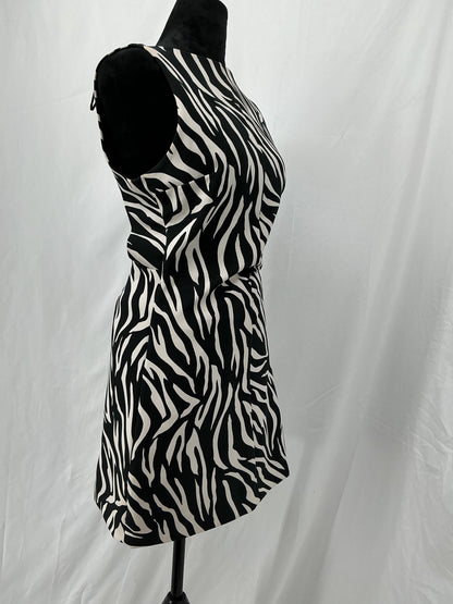 ZARA Black and White Zebra Style Dress Size S