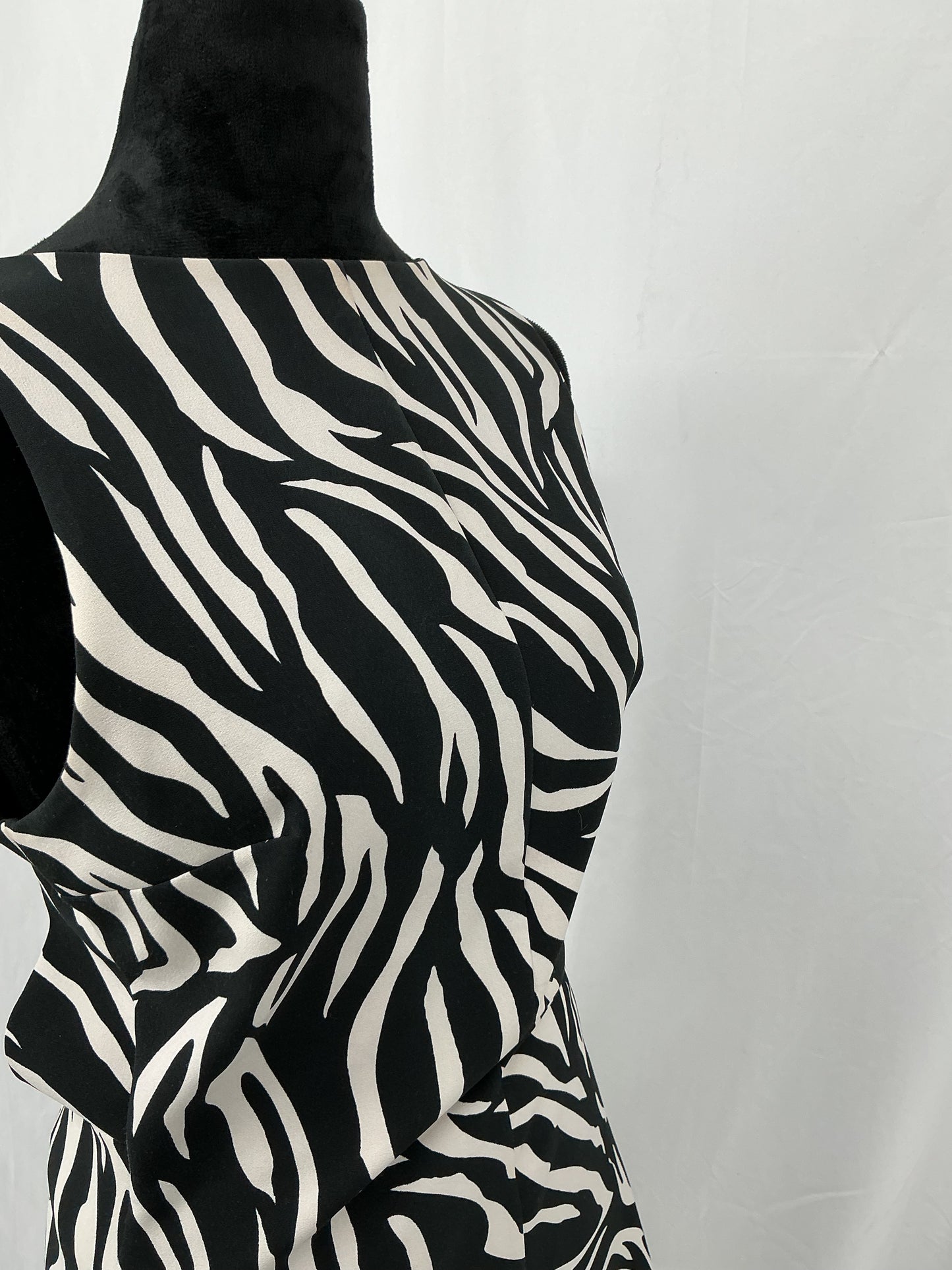 ZARA Black and White Zebra Style Dress Size S