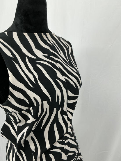ZARA Black and White Zebra Style Dress Size S