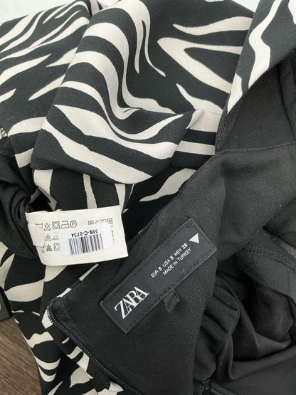 ZARA Black and White Zebra Style Dress Size S
