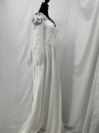 White Lace Long Dress Size 6