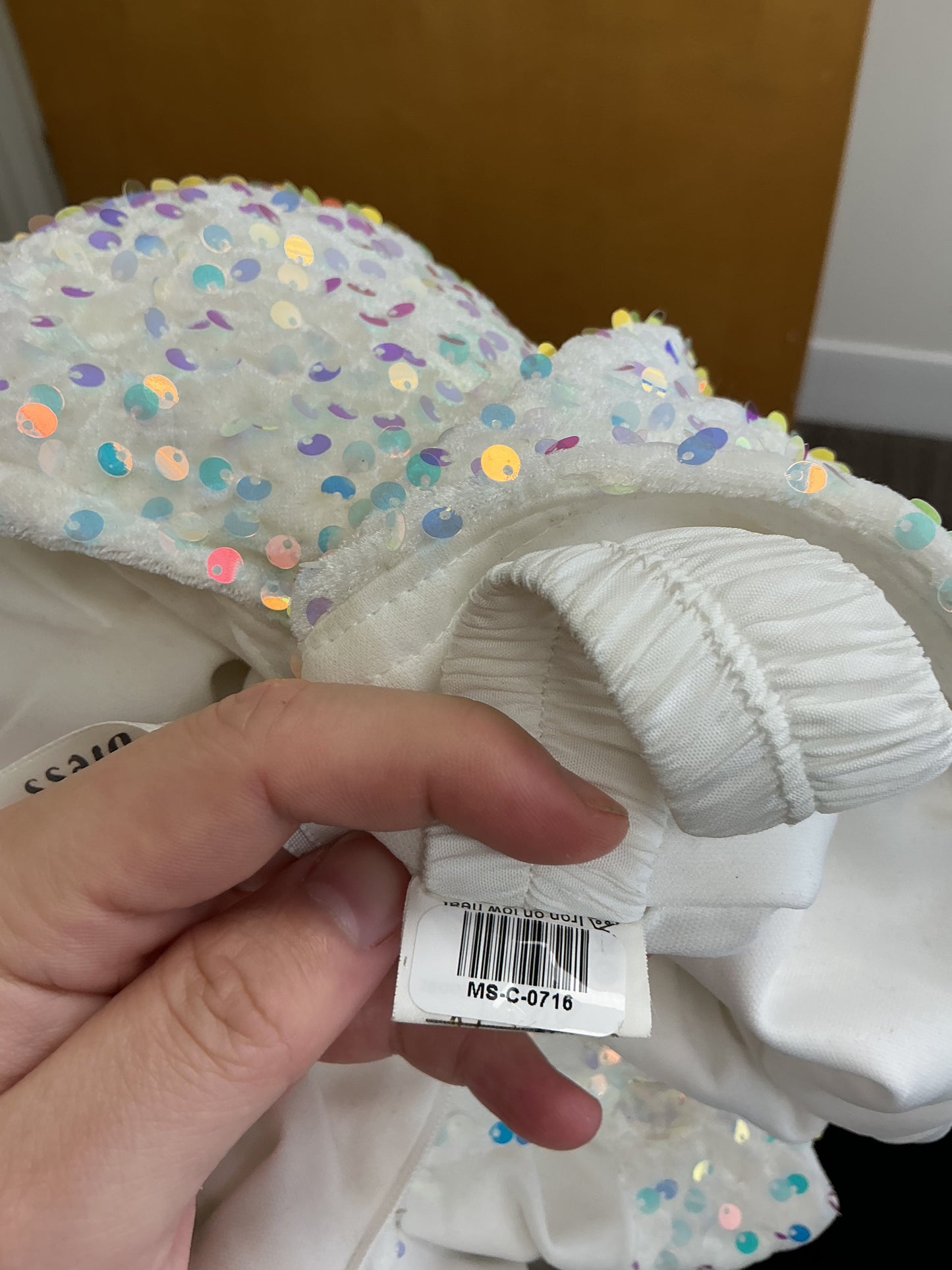 Silver Sequin Strapless Long Dress Size No