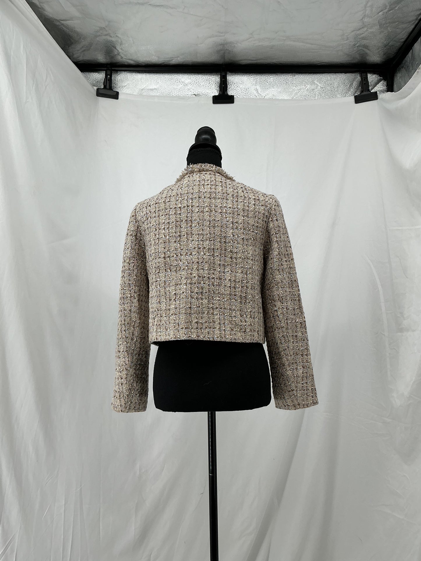 Beige Tweed Jacket Size M
