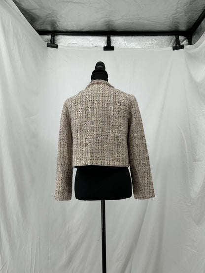 Beige Tweed Jacket Size M