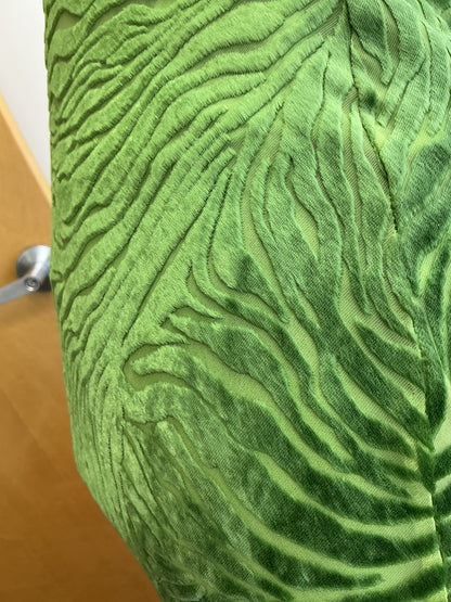 ZARA Green Textured Long Dress Size S