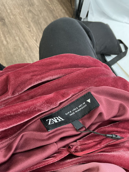 ZARA Maroon Long Dress Size S