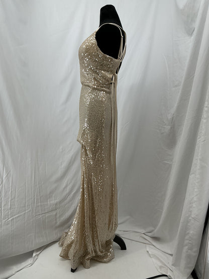 Gold sequin Long Dress Size 8