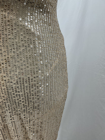 Gold sequin Long Dress Size 8