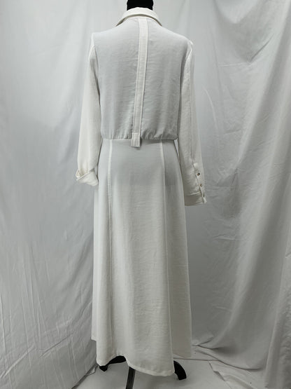 ZARA White Dress Coat Size XS