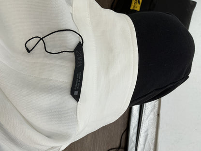 ZARA White Dress Coat Size XS