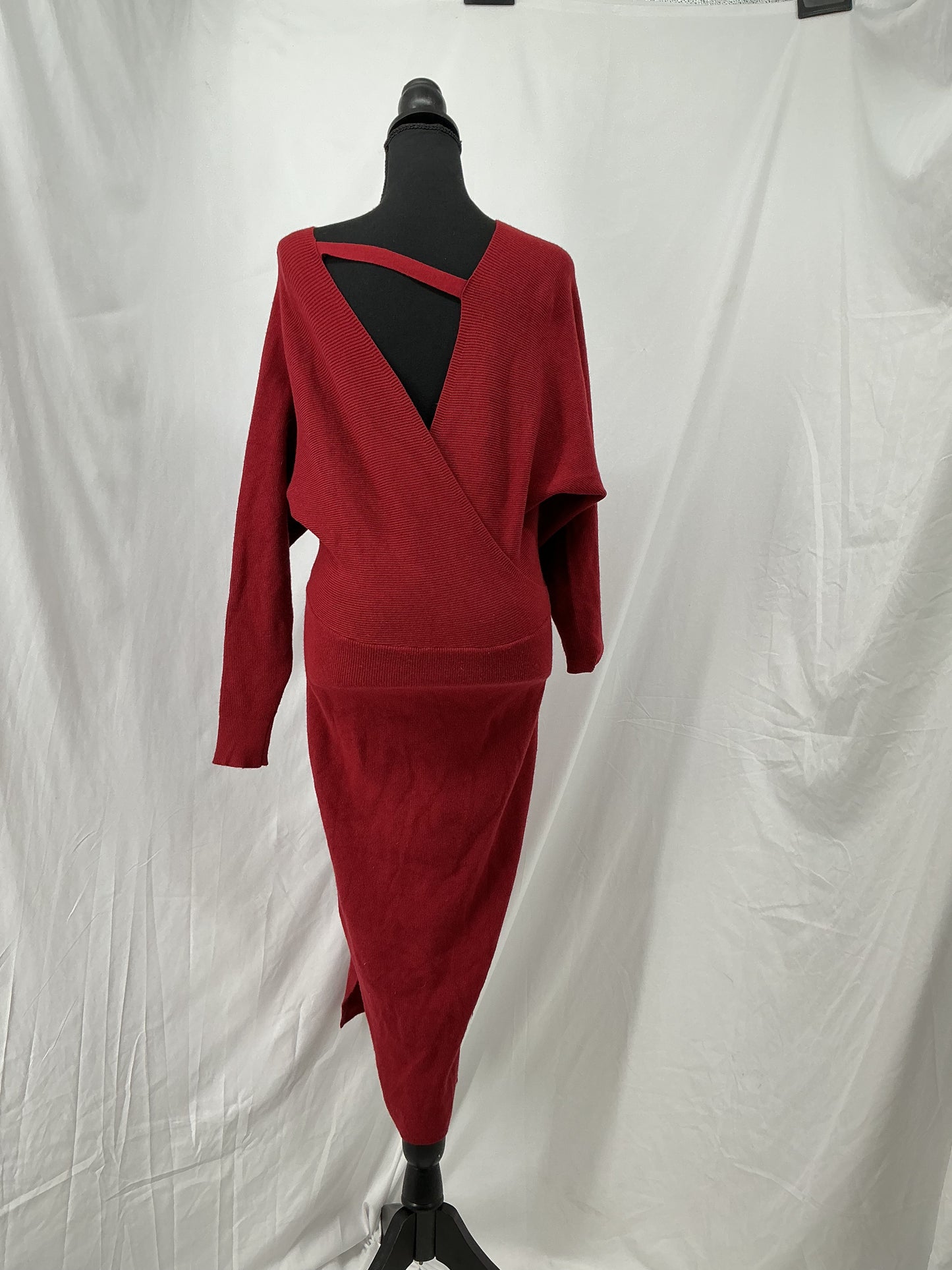 Long Sleeve Red Dress Size M