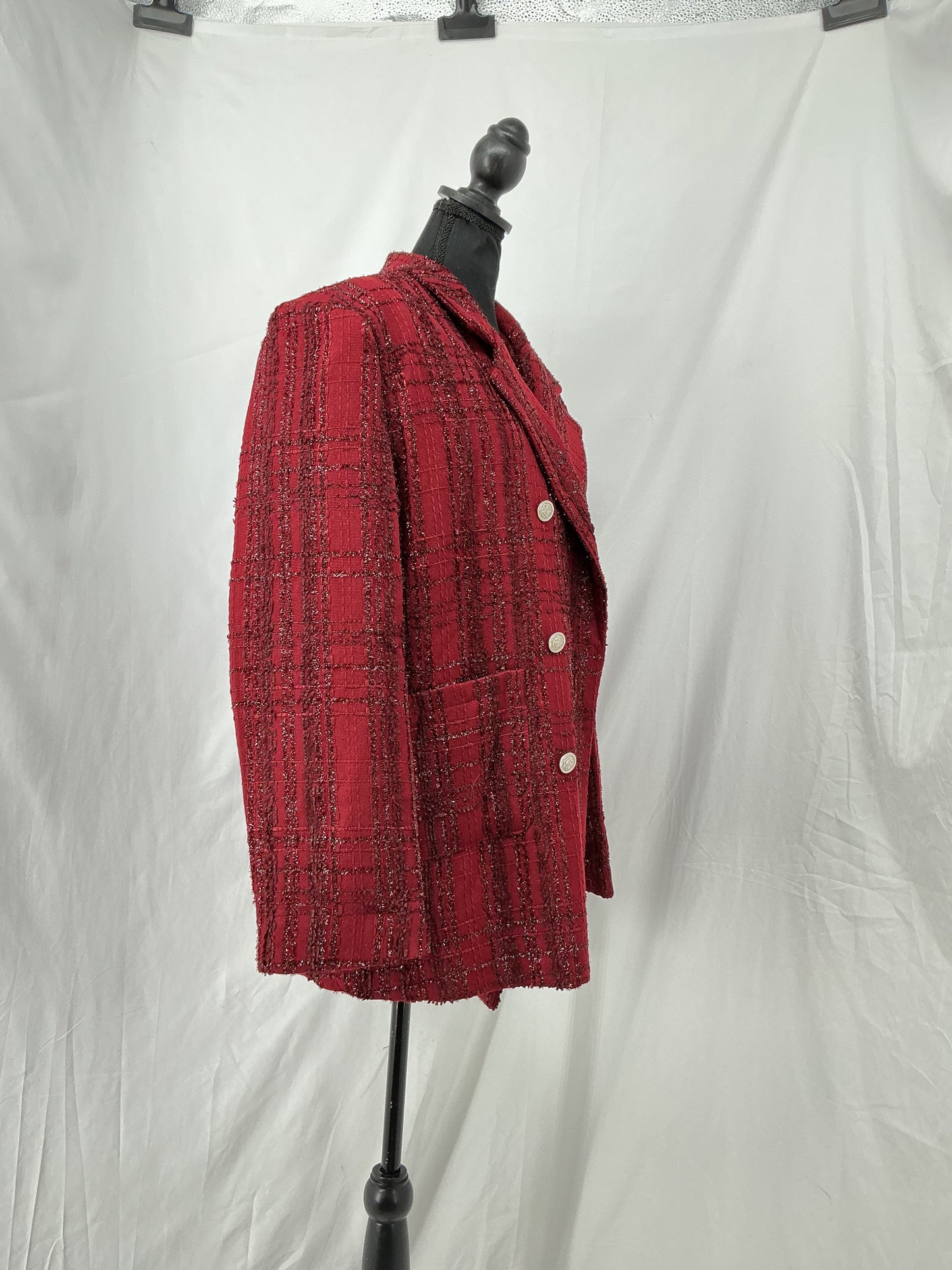 Red Textured Coat Size XXL