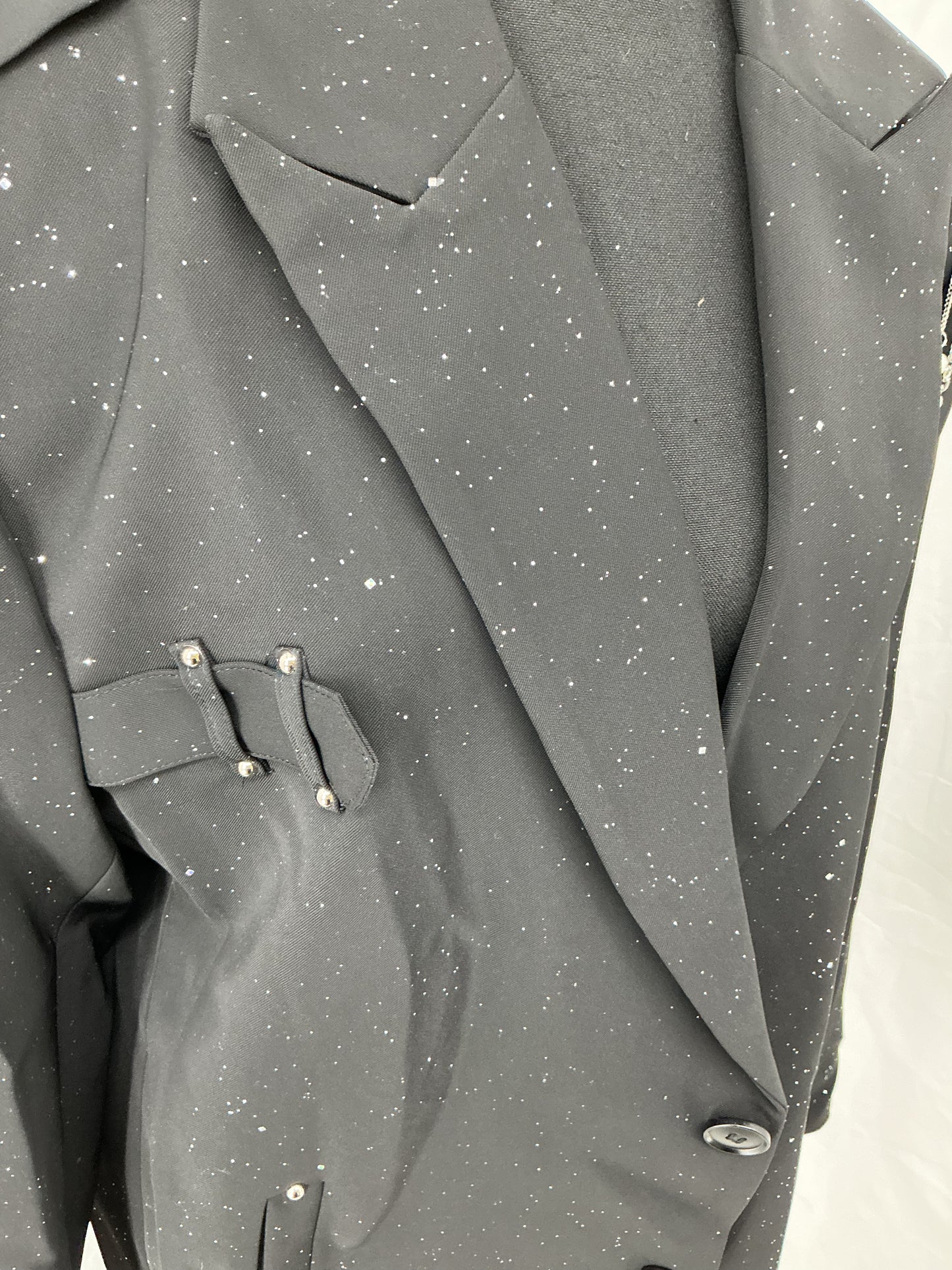 Black Textured Blazer Size XL