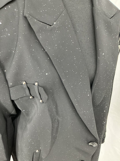 Black Textured Blazer Size XL