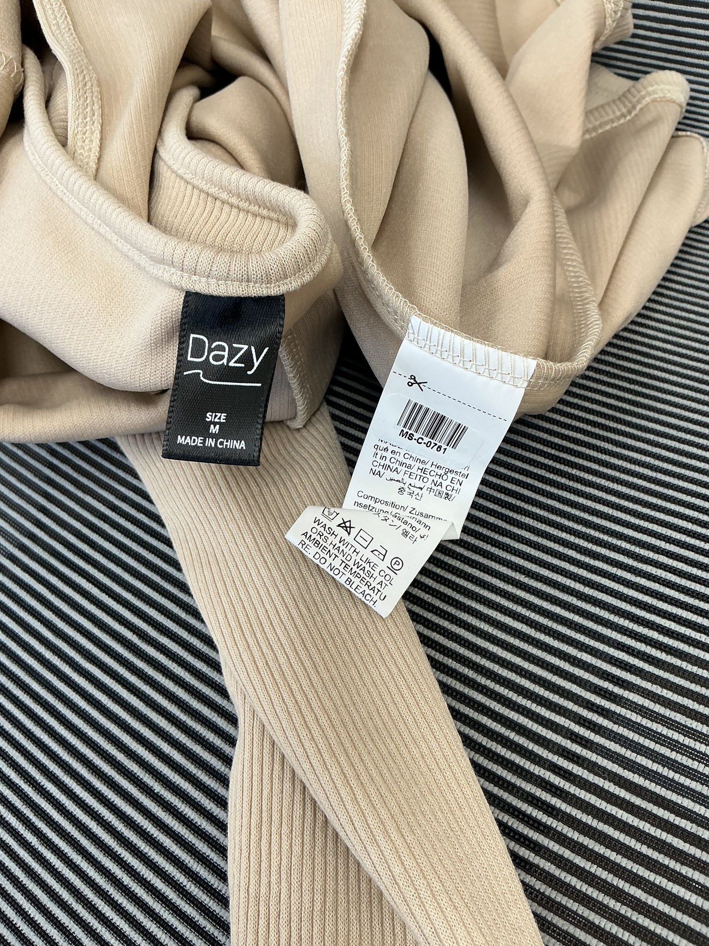 Beige Long Sleeve Dress Size M