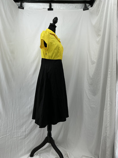 Yellow And Black Skirt Dress Size L