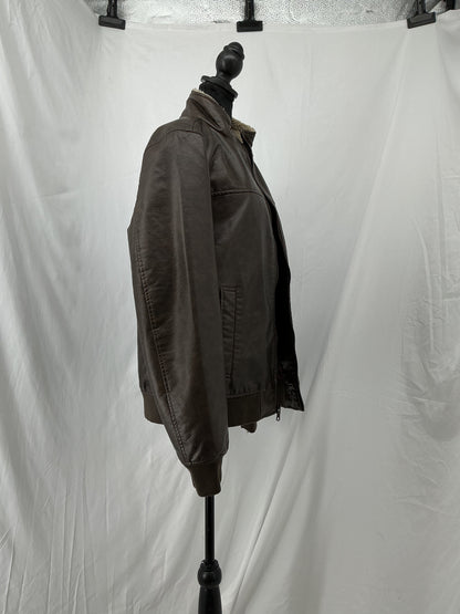 Brown Leather Jacket Size M