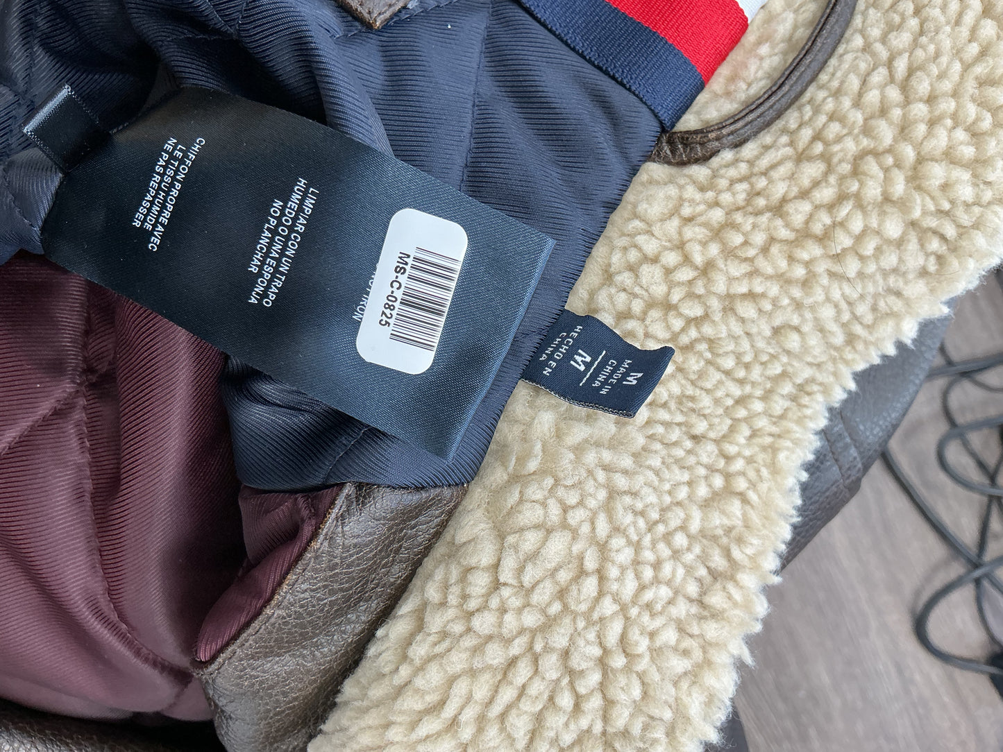 Brown Leather Jacket Size M