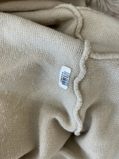 Beige Cape With Fur Trim