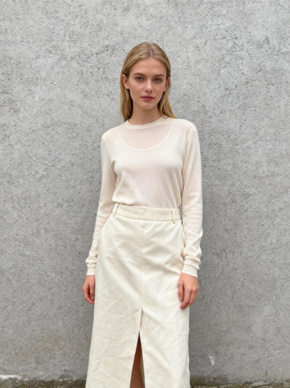 NWT Zara ZW cargo skirt oyster white Size S