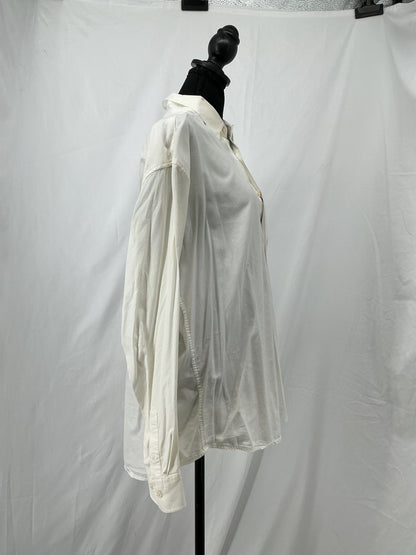 H&M White Button-up Shirt Size M