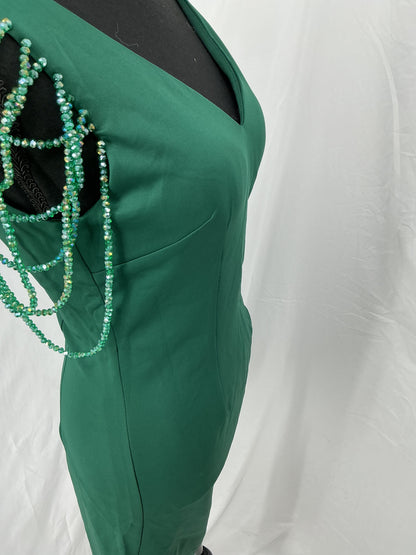 Green Dress With Bead Embellishment Size L