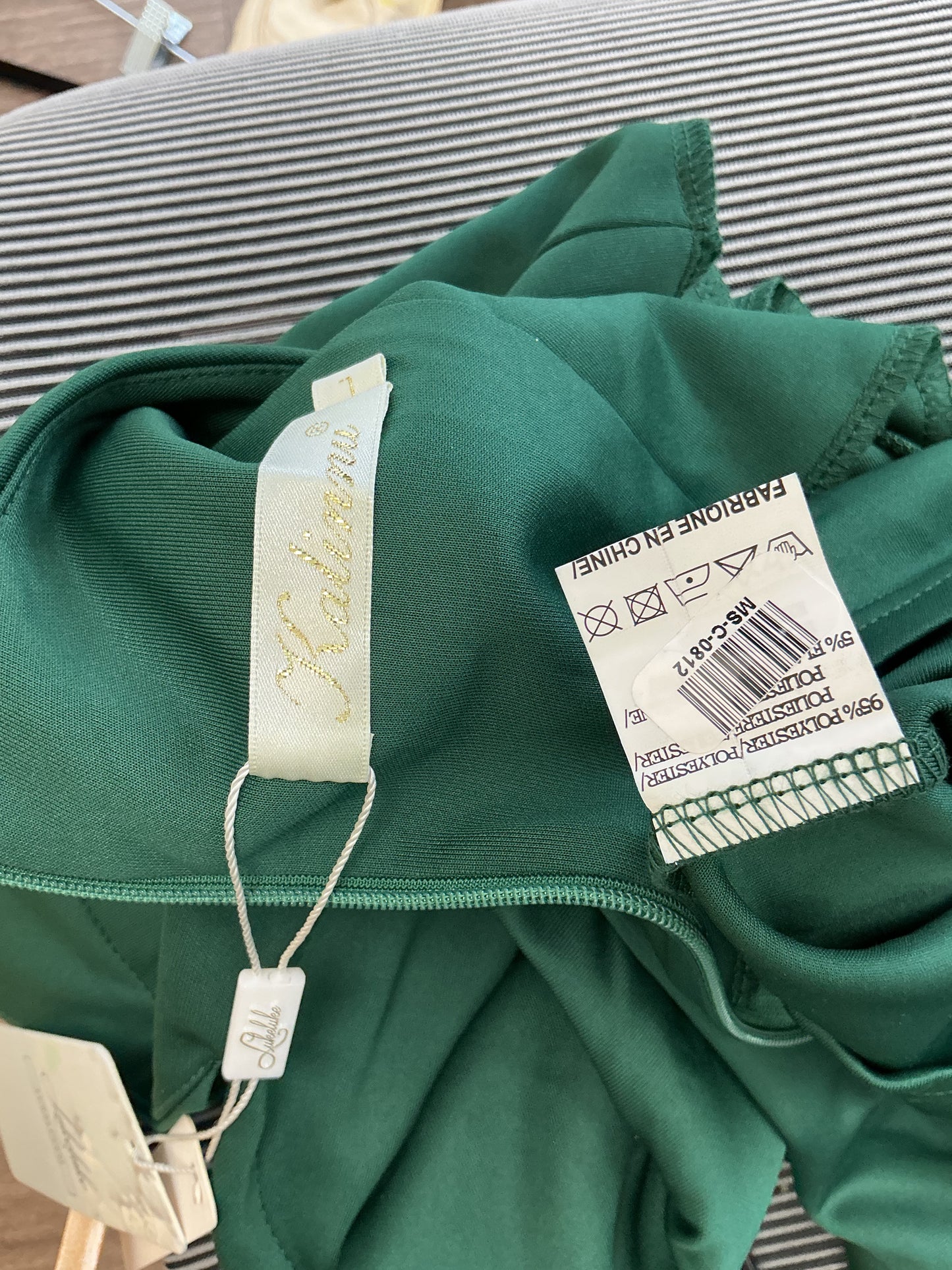 Green Dress With Bead Embellishment Size L